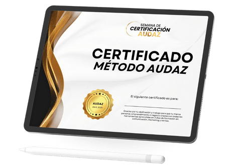 CERTIFICADO MÉTODO AUDAZ - SEMANA CERTIFICACION AUDAZ